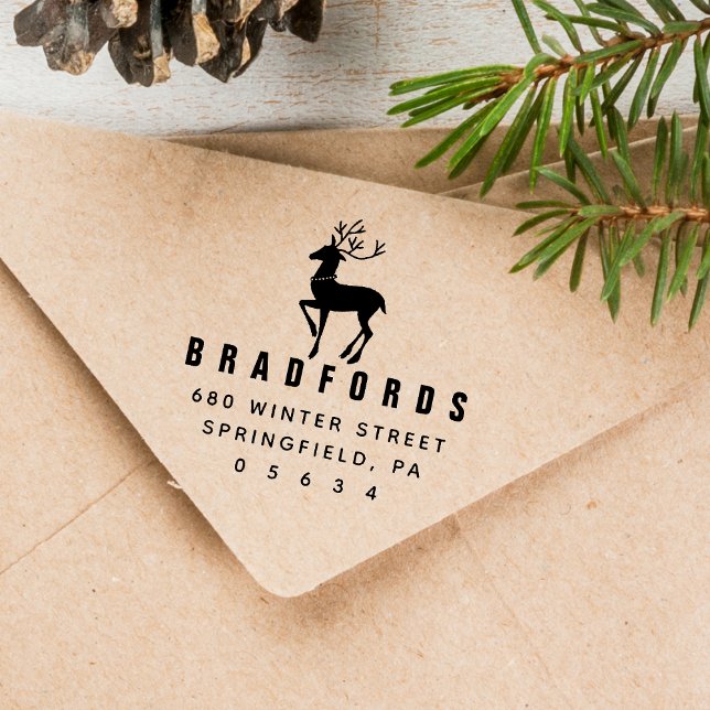 Christmas Reindeer Return Address Self-inking Stamp (Reindeer Return Address Self-inking Stamp)