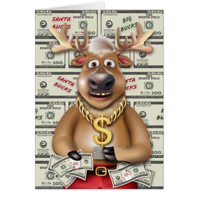 Christmas Reindeer Rudolph Make It Rain (Front)