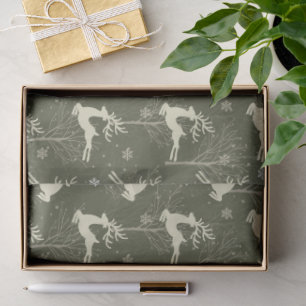 Christmas Reindeer Seamless Pattern Tissue Paper