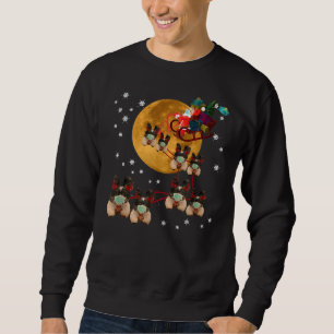 Christmas Reindeer Shih Tzu Dog Sleigh Christmas Sweatshirt