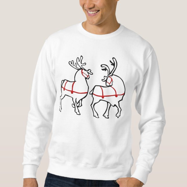 Christmas Reindeer Shirts Festive Holiday Shirts (Front)