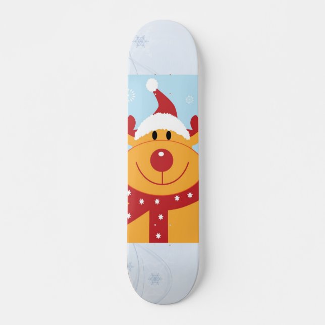 Christmas Reindeer Skateboard (Front)