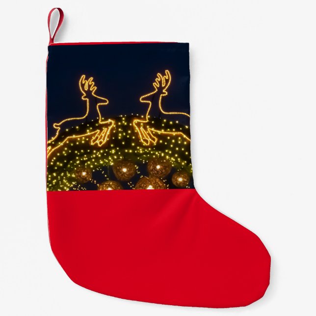 Christmas reindeer small christmas stocking (Front)