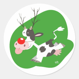 Christmas reindeer sticker