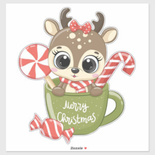 Christmas Reindeer Sticker