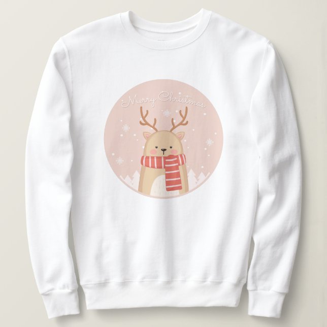 Christmas Reindeer Sweatshirt (Design Front)