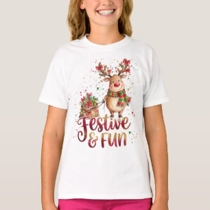 Christmas Reindeer T-Shirt – Sleigh, Gifts