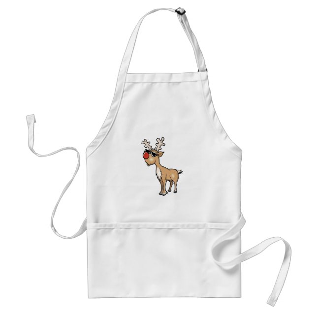Christmas Reindeer Thug Life Standard Apron (Front)