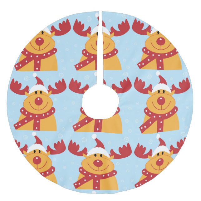 Christmas Reindeer Tree Skirt (Front)