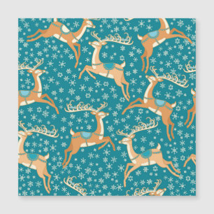 Christmas Reindeer: Vintage Seamless Pattern.
