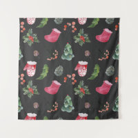 Christmas Reindeer: Watercolor Seamless Pattern