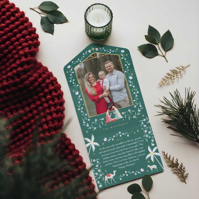 Christmas Religious Nativity Scene Family Photo All In One Invitation (Christmas Religious Nativity Scene Family Photo All In One Invitation)