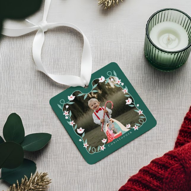 Christmas Religious Nativity Scene Photo Keepsake Metal Tree Decoration (Christmas Religious Nativity Scene Photo Keepsake Metal Ornament)