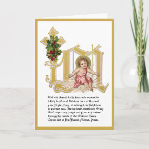 Christmas Religious St. Andrew Novena Baby Jesus Holiday Card