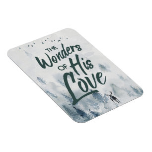 Christmas Religious Wonders of His Love Blessings Magnet