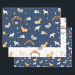 Christmas Religous Nativity wrapping paper sheets<br><div class="desc">Coordinating faith based Wrapping paper sheets!</div>