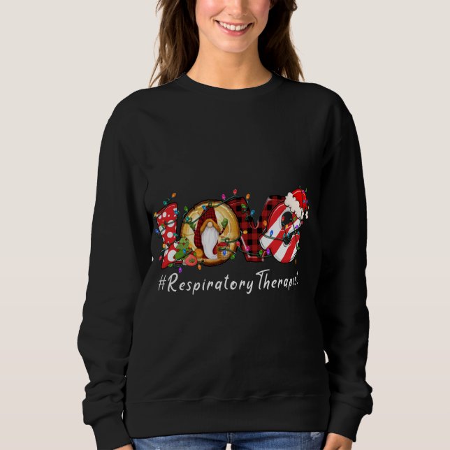 Christmas Respiratory Therapist Gnomes Sweatshirt (Front)