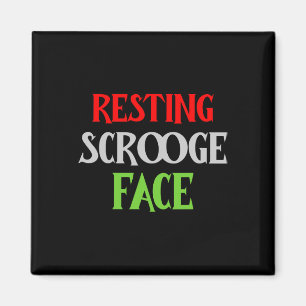 Christmas Resting Scrooge Face Funny Men Women Fam Magnet