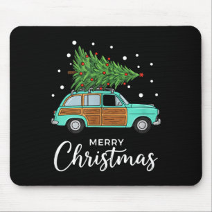 Christmas Retro Car With Christmas Tree - Merry Me Mouse Pad