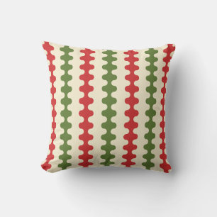Christmas Retro Contemporary Fun Ogee Pattern Cushion