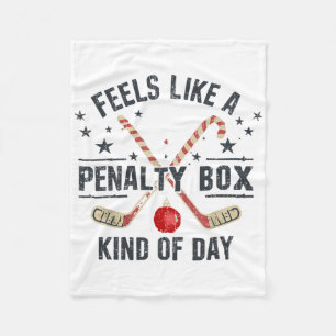 Christmas Retro Feels Like A Penalty Box Kind Of D Fleece Blanket