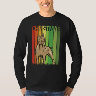 Christmas Retro Pitbull Dog Cute Group Matching Xm T-Shirt