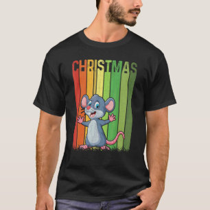 Christmas Retro Rat Cute Group Matching Xmas Holid T-Shirt