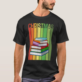 Christmas Retro Reading Cute Group Matching Xmas H T-Shirt