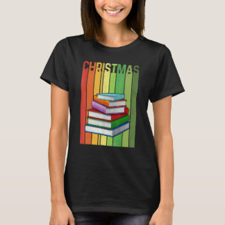 Christmas Retro Reading Cute Group Matching Xmas H T-Shirt