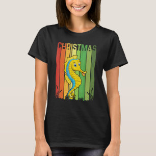 Christmas Retro Seahorse Cute Group Matching Xmas T-Shirt