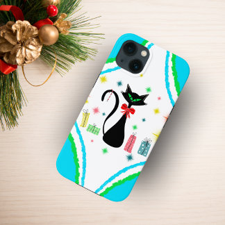 Christmas Retro Siamese Cat iPhone 13 Pro Case