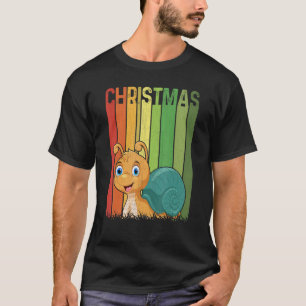 Christmas Retro Snail Cute Group Matching Xmas Hol T-Shirt