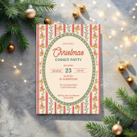 Christmas retro stripes grandmilenial dinner party