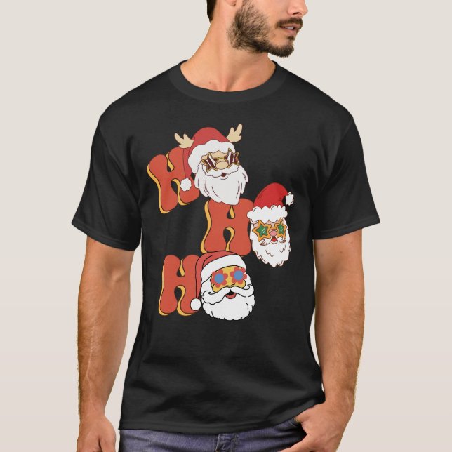 Christmas Retro Style - Ho Ho Ho T-Shirt (Front)