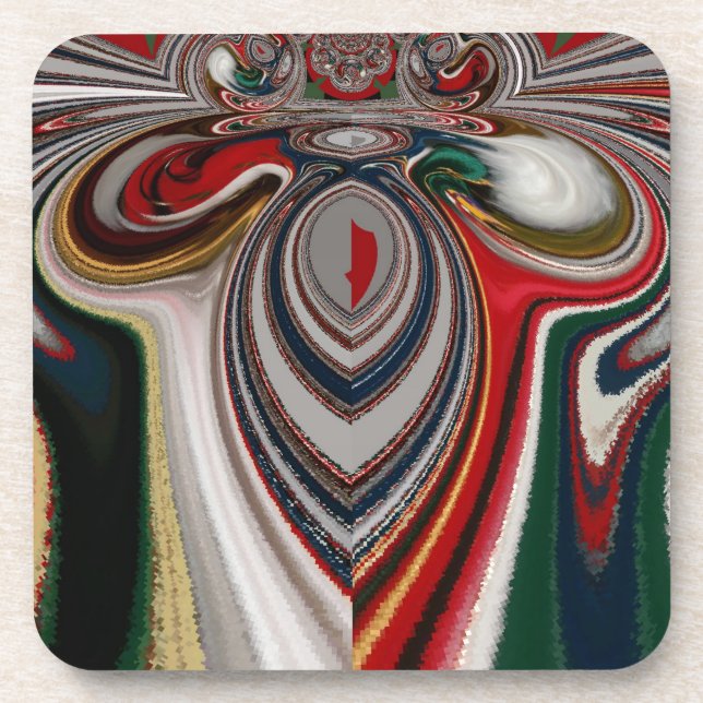 Christmas Retro Vintage Texture Abstract Art Print Coaster (Front)