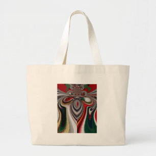 Christmas Retro Vintage Texture Abstract Art Print Large Tote Bag