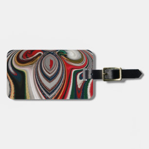 Christmas Retro Vintage Texture Abstract Art Print Luggage Tag