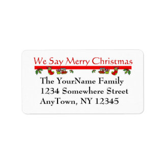 Christmas Return Address Label