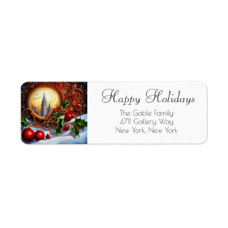 Christmas Return address label