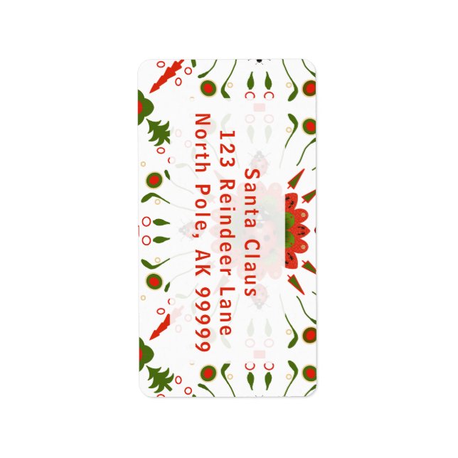 Christmas Return Address Label (Front)
