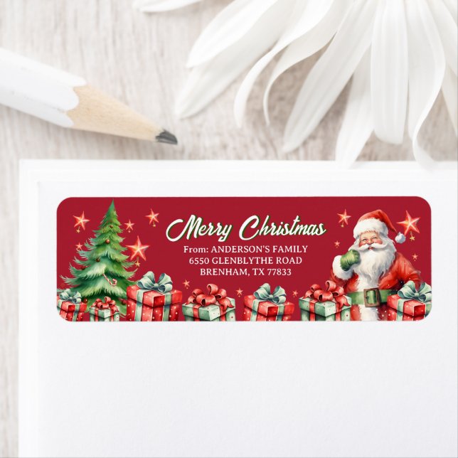 Christmas Return Address Label (Insitu)