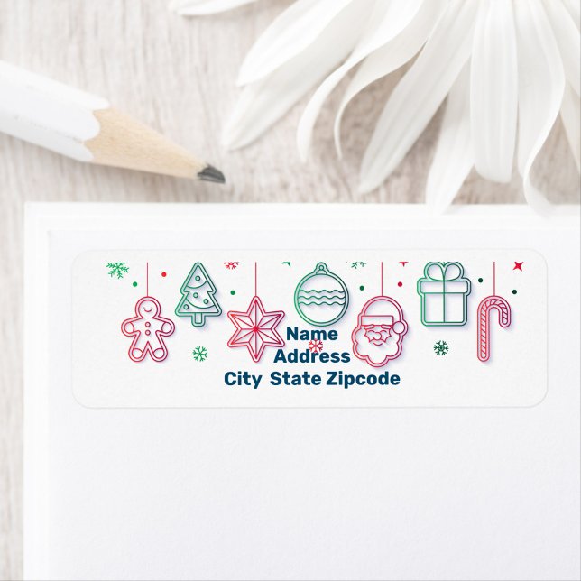 Christmas Return Address Label (Christmas Season Holiday Labels!)