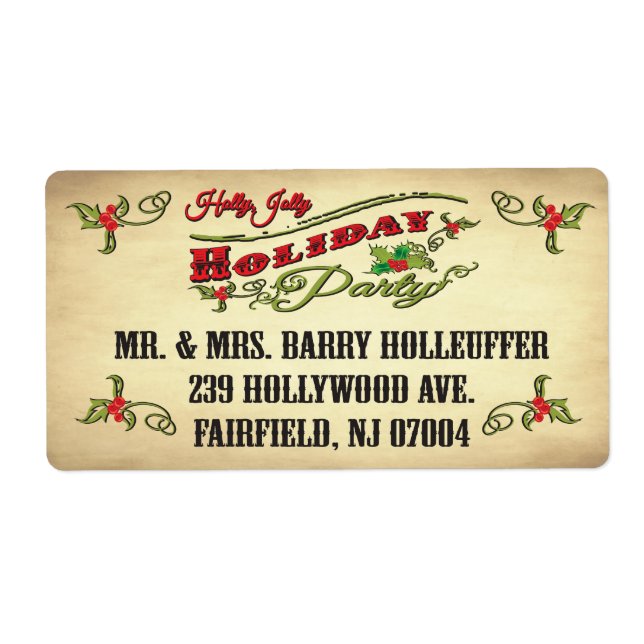 Christmas return address label (Front)