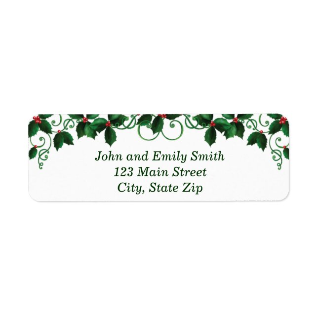 Christmas Return Address Labels (Front)