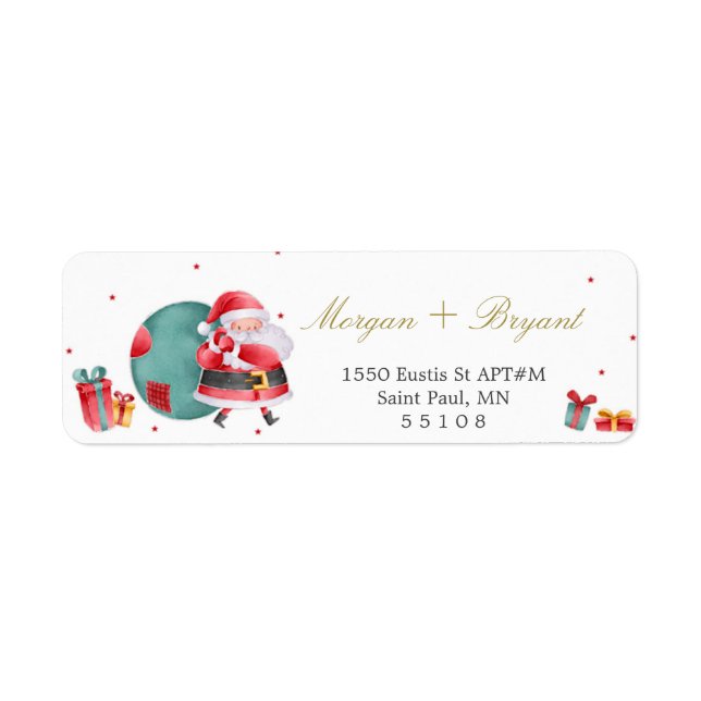 Christmas Return Address Labels (Front)