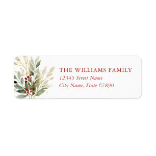 Christmas Return Address Labels