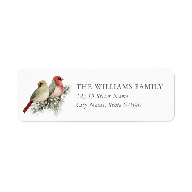 Christmas Return Address Labels (Front)