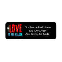 Christmas Return Address Labels - Jesus Love