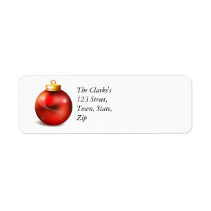 Christmas Return Address Labels Ornament