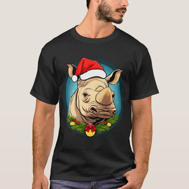 Christmas rhino T-Shirt (Front)